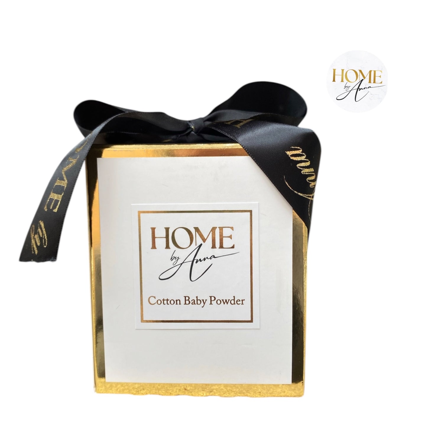 Luxury Large White Boxed candle - Cotton Baby Powder