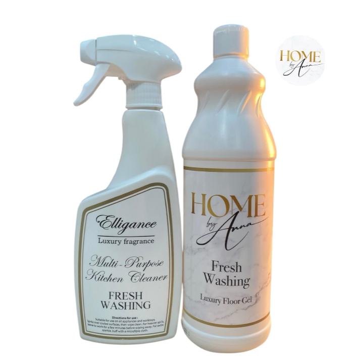 Fresh Washing Disinfectant Spray & Foaming Floor Gel Home By Anna Luxury Cleaning Home Care bundle