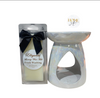 Large Essential Oil Burner and Fresh Washing Wax Melt Burner Ceramic Oil Burner Pearlised White
