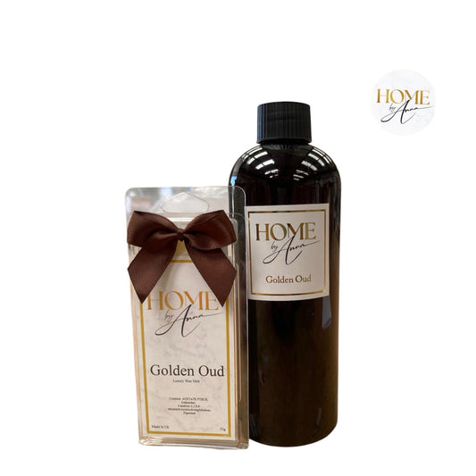 New Golden Oud Humidifier Juice and Wax Melt Snap Bar Pack NEW OUD SCENT