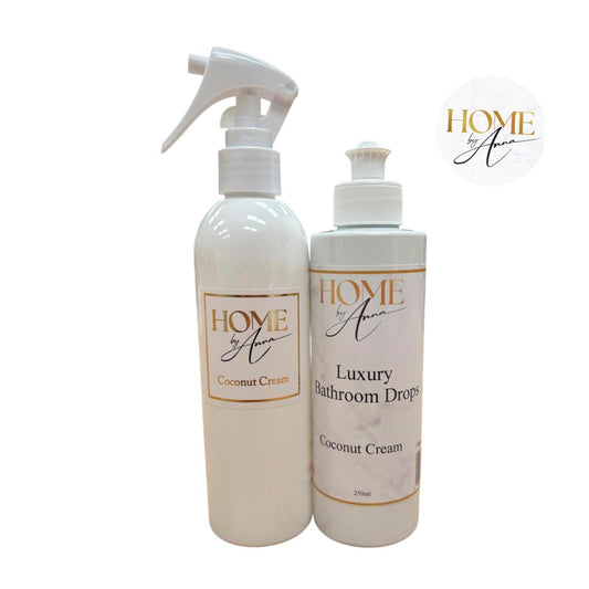 Luxury Bathroom Drops and Room Spray Duo - Coconut Cream