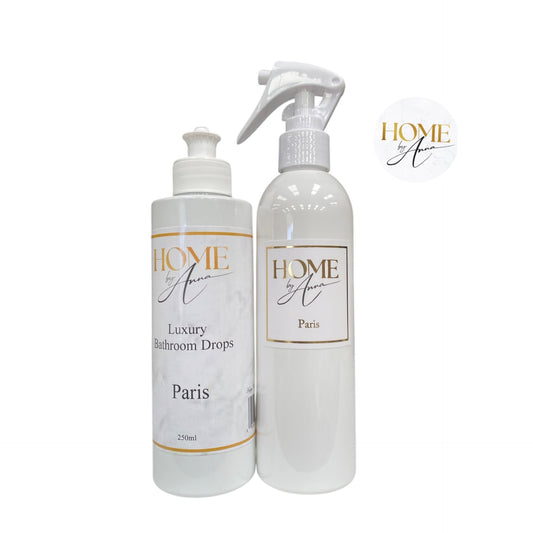 Luxury Bathroom Drops and Room Spray Duo - Paris