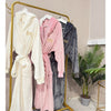 Signature Logo Dressing Gown Robe -  Free Wax Melt Pack With Every Dressing Gown,Cream,  Pink or Grey