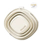 Cream Collapsable Folding Mini Bathroom Bucket