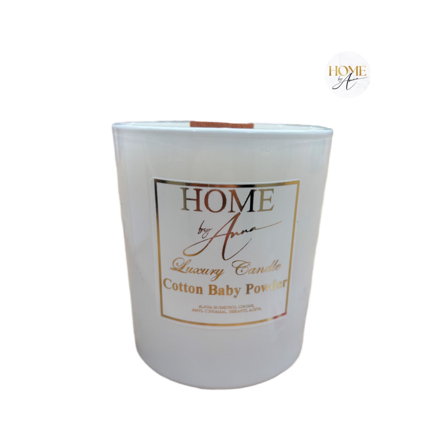 Luxury Large White  Boxed Candle In Our Exclusive Signature Scent,Arabic Vanilla and Cotton Baby Powder Scents