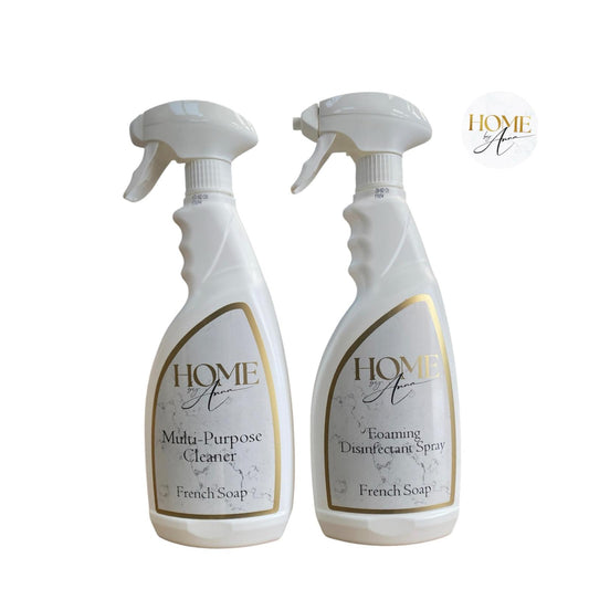 New French Soap Foaming Bathroom Disinfectant & Multisurface Kitchen Sprays PLUS FREE MARSELLA FABRIC CONDITIONER