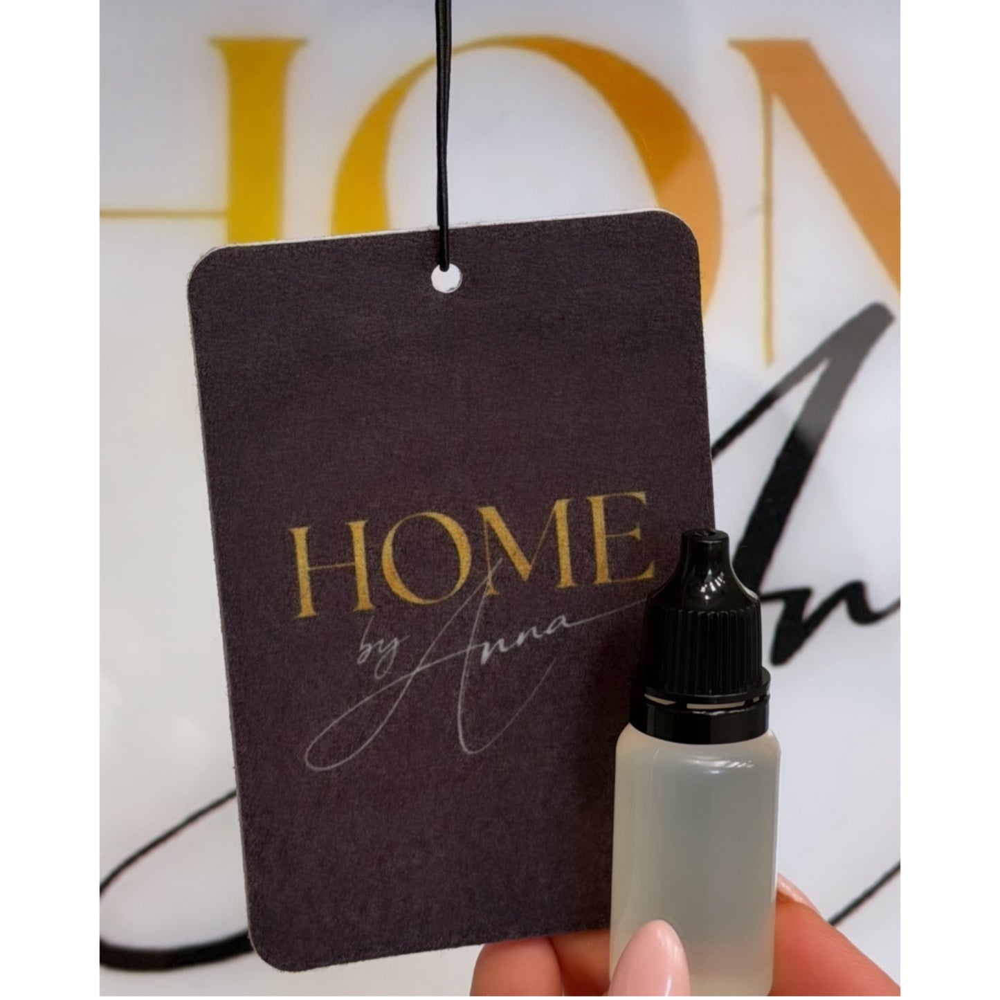 Luxury Car Air Freshener With Top Up Scent Dropper Bottle