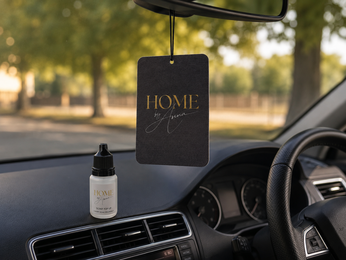 Luxury Car Air Freshener With Top Up Scent Dropper Bottle