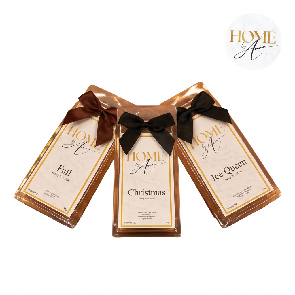 Wax melt bundle on a white background with Home by Anna logo in the top right